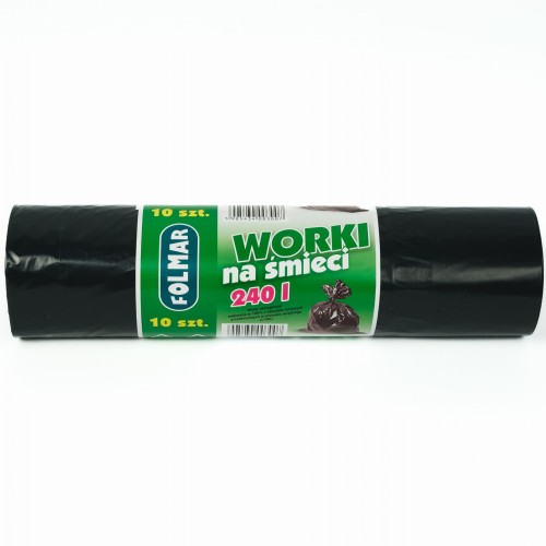 Duże Worki na śmieci 240L 10 szt FOLMAR